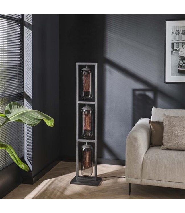 Rispens Tower smoke glas-geperforeerd staal 3L / Artic zwart