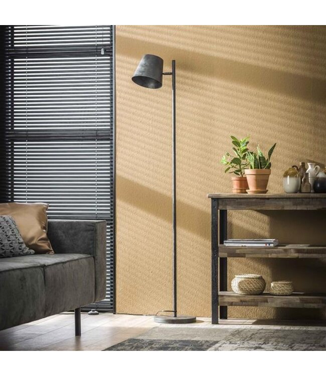Rispens Vloerlamp 1L verstelbare metalen kap / Charcoal