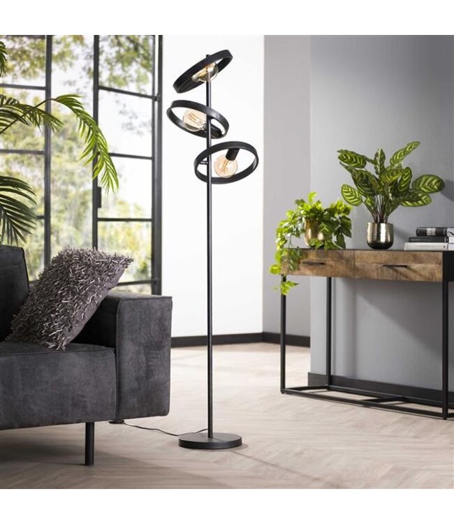 Rispens Vloerlamp 3L hover / Charcoal
