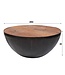Rispens Salontafel Ø90 Raft / Robuust hardhout