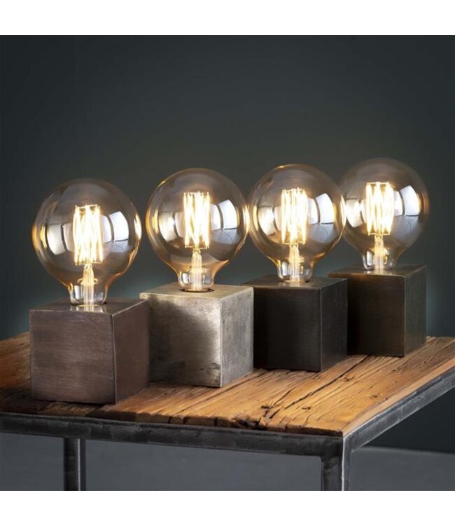 Rispens Tafellamp block/Brons antiek