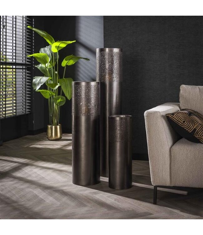 Rispens Vloerlamp Ø25 cilinder 90cm / Zwart nikkel