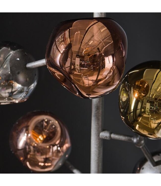 Rispens Vloerlamp 6L molecule mix glass / Artic zwart Zijl