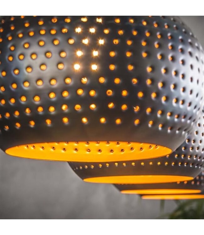 Rispens Hanglamp 4L punch kegel / Zwart bruin Zijl