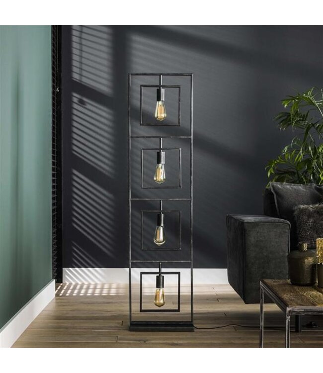 Rispens Vloerlamp 4L Turn square / Charcoal Zijl