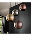 Rispens Hanglamp 6x bol getrapt metal print