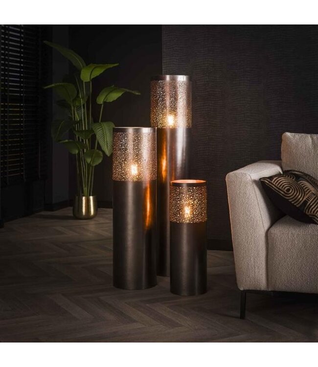 Rispens Vloerlamp Ø25 cilinder 90cm / Zwart nikkel