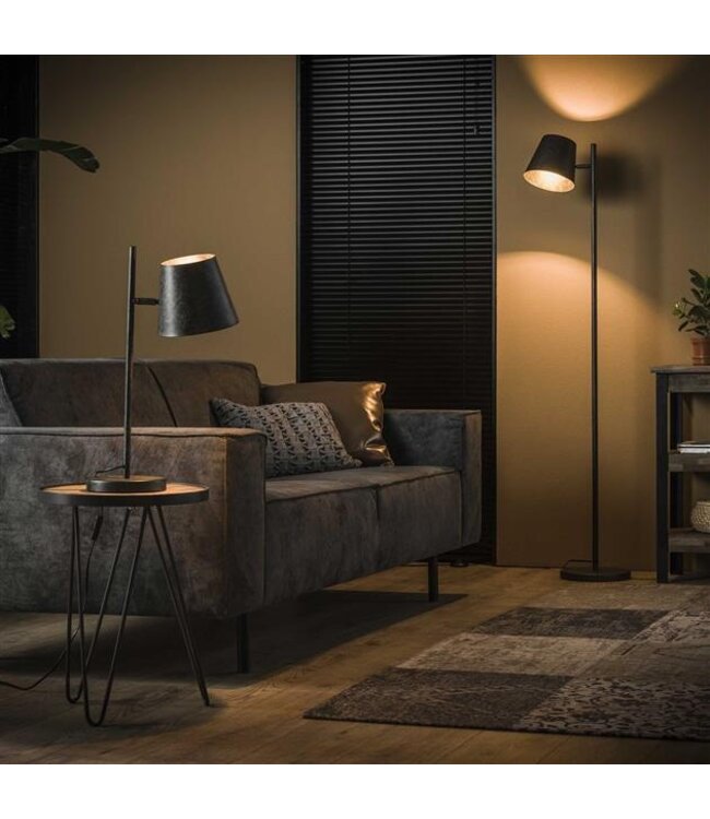 Rispens Vloerlamp 1L verstelbare metalen kap / Charcoal