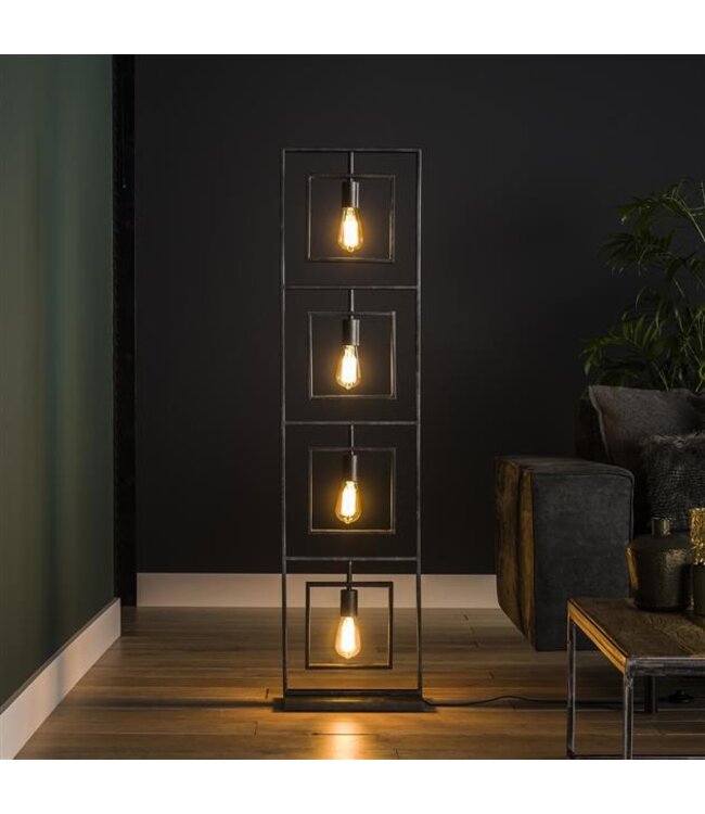 Rispens Vloerlamp 4L Turn square / Charcoal Zijl