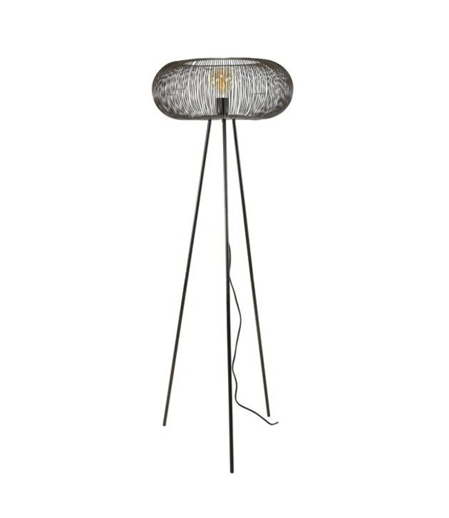 Rispens Vloerlamp copper twist / Zwart nikkel Zijl