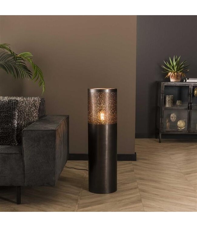 Rispens Vloerlamp Ø25 cilinder 90cm / Zwart nikkel