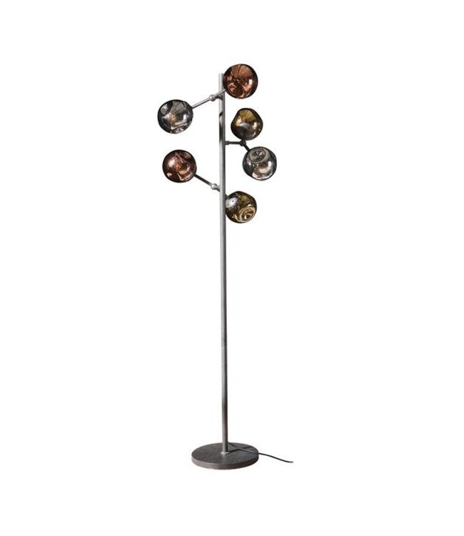 Rispens Vloerlamp 6L molecule mix glass / Artic zwart Zijl