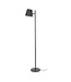 Rispens Vloerlamp 1L verstelbare metalen kap / Charcoal