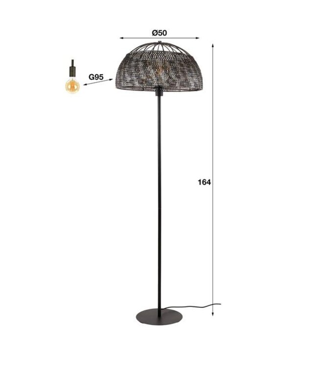 Rispens Vloerlamp Ø50 armor open