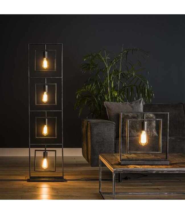 Rispens Vloerlamp 4L Turn square / Charcoal Zijl