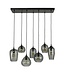 Rispens Hanglamp 4+3 hexagon mix / Smoke grey glas
