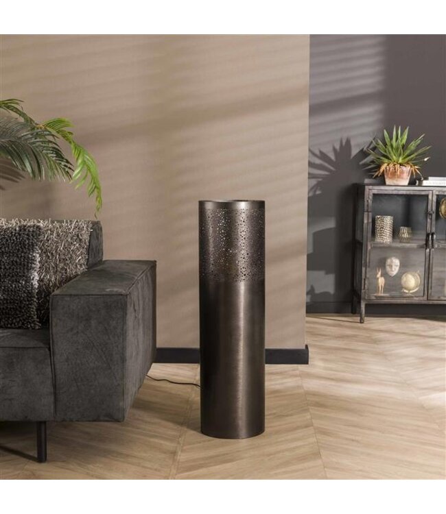 Rispens Vloerlamp Ø25 cilinder 90cm / Zwart nikkel