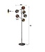 Rispens Vloerlamp 6L molecule mix glass / Artic zwart Zijl