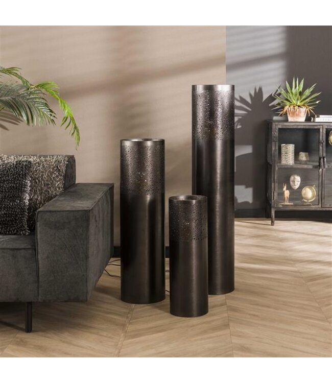 Rispens Vloerlamp Ø20 cilinder 60cm / Zwart nikkel