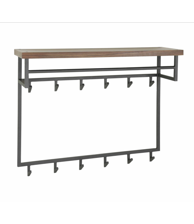 Rispens Daytona 12 haken hoedenplank / Massief Saja natural