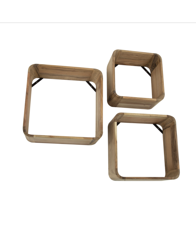 Rispens Wandschap set/3 vierkant