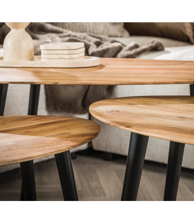 Rispens Set van 3 organisch - Acaciahout