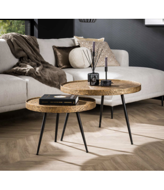 Rispens Salontafel set/2 rond metallic