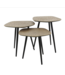 Rispens Salontafel set/3 point metallic / Brons antiek