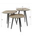 Rispens Salontafel set/3 point metallic / Brons antiek
