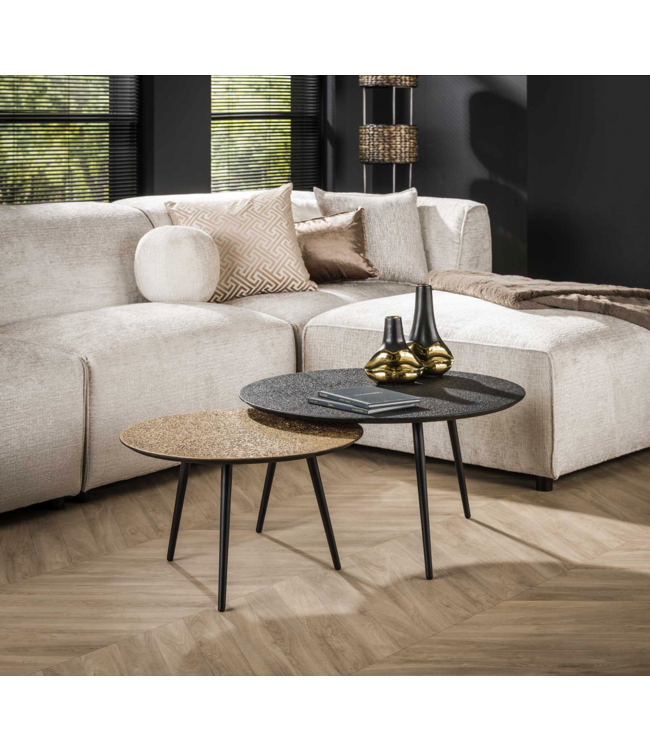 Rispens Salontafel set/2 rond metallic