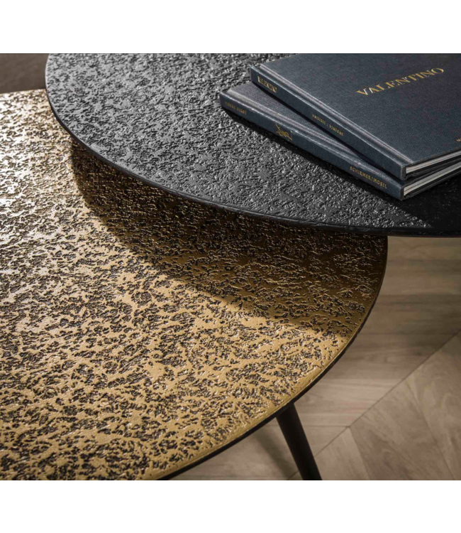 Rispens Salontafel set/2 rond metallic