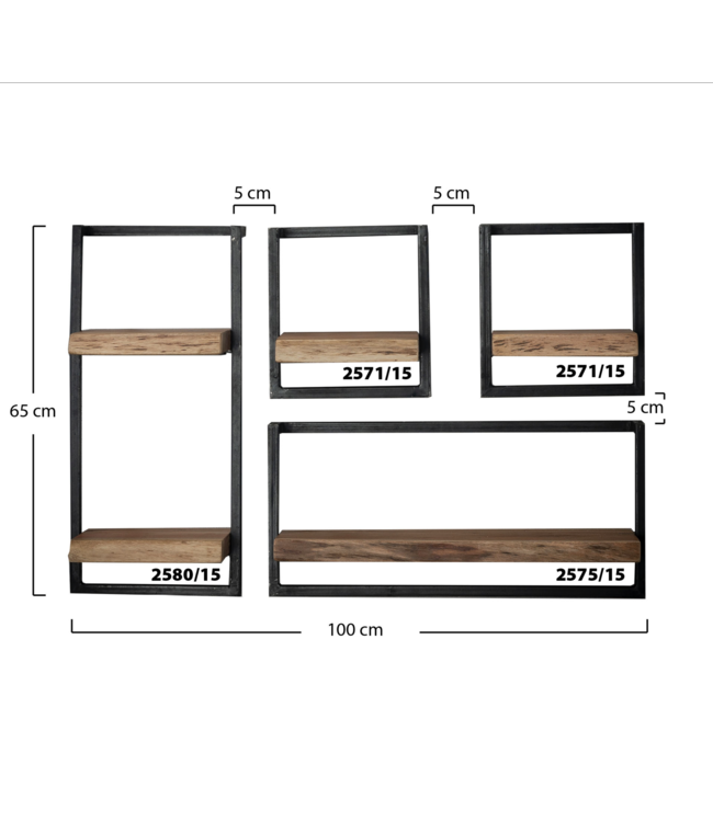 Rispens Wandplank edge 65cm