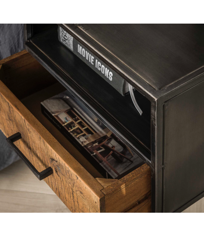 Rispens Nachtkastje 1L blend / Robuust hardhout