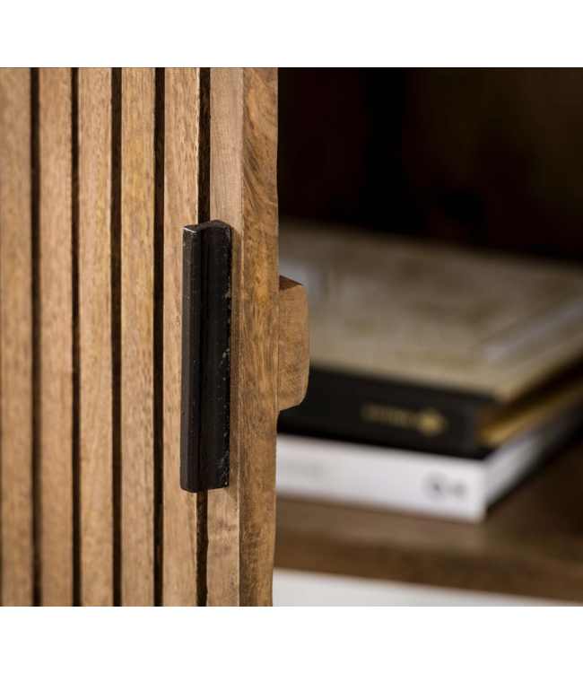 Rispens Wijnkast tweak / Massief mango zandkleur