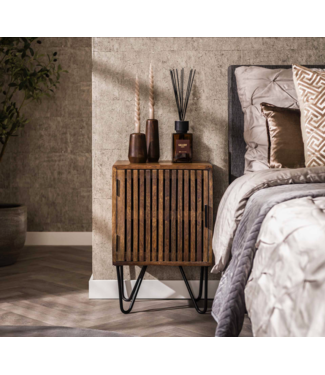 Rispens Set van 2 tweak / Massief mango zandkleur