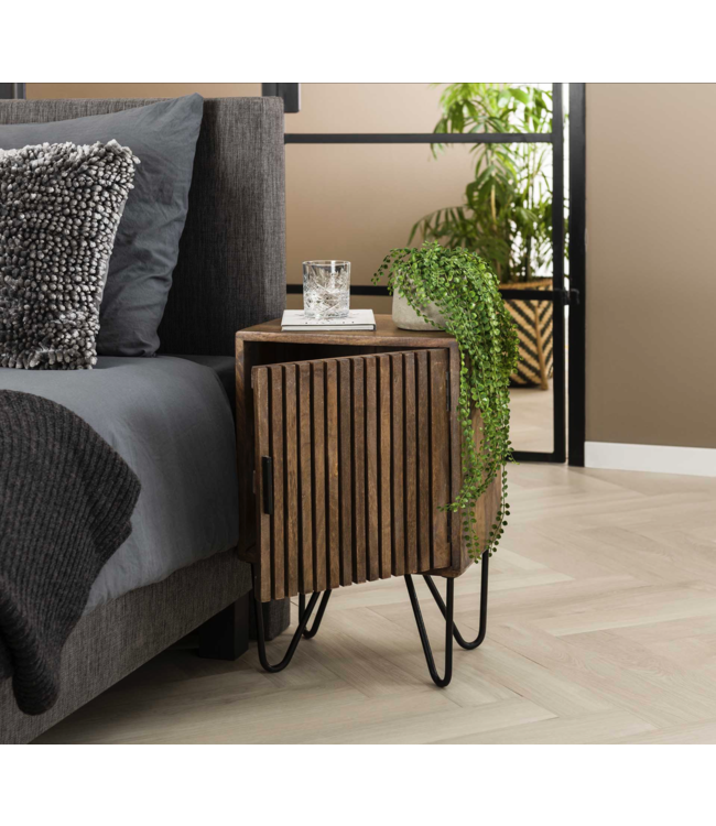 Rispens Set van 2 tweak / Massief mango zandkleur