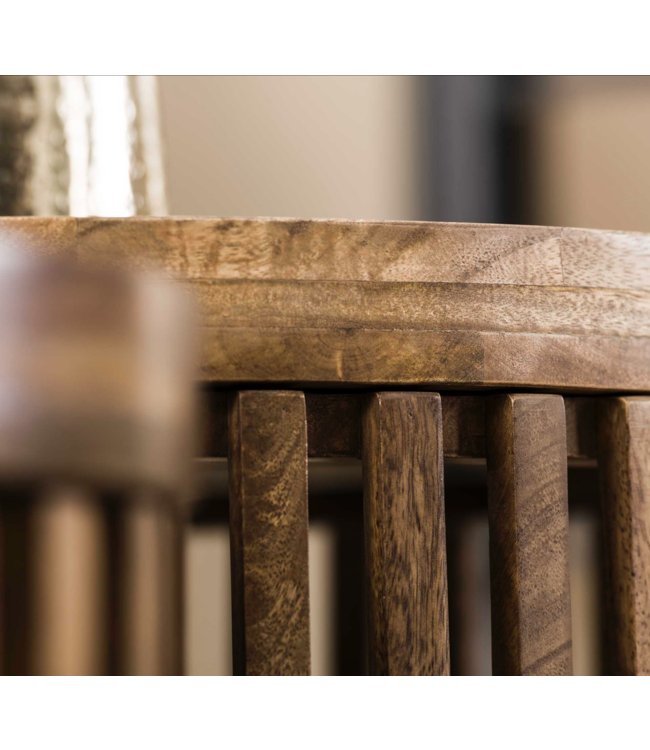 Rispens Salontafelset tweak Ø65/Ø50 / Massief mango zandkleur