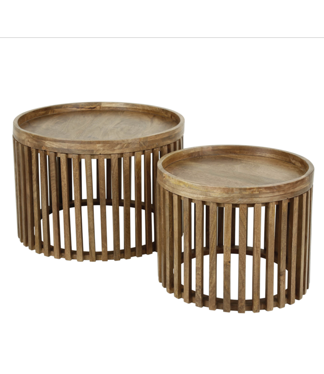 Rispens Salontafelset tweak Ø65/Ø50 / Massief mango zandkleur