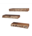 Rispens Wandschap met lade set/3 tree storage / Massief acacia naturel