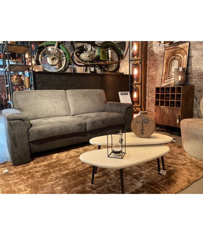 Bank Duco zoals afgebeeld: 2,5 zits in bekleding: C-River 66 Contrast Stiksel