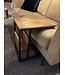 Laptoptafel Beau mangohout & zwart metaal