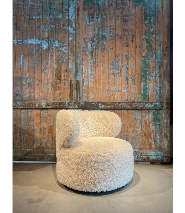 Fauteuil Lana (Draaibaar) zoals afgebeeld: in bekleding: Doodle Shel 196