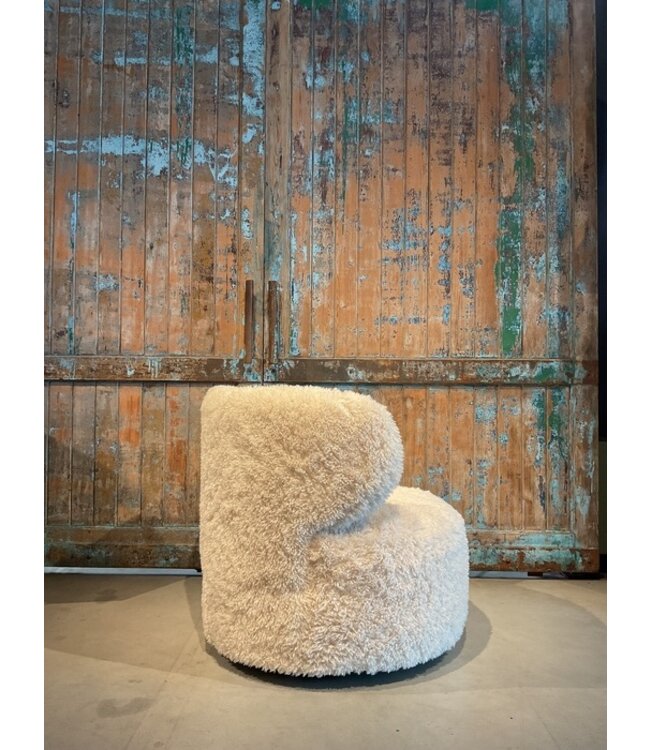 Fauteuil Lana (Draaibaar) zoals afgebeeld: in bekleding: Doodle Shel 196