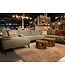 Rispens Bank Lotte zoals afgebeeld: Longchair + 2 zits + Ottomane. In bekleding: Opera 206 Thyme