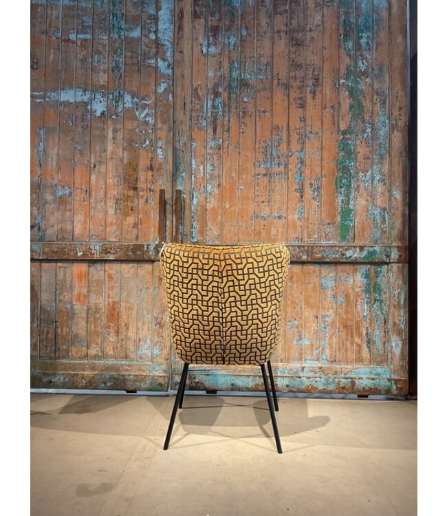 Eetkamerstoel Jade zoals afgebeeld: Met arm. In bekleding: Maze 330