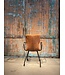 Eetkamerstoel Sofie zoals afgebeeld: Houten arm & skatewiel. In bekleding: Bull 09