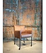 DS meubelen Eetkamerstoel Nicole XL zoals afgebeeld: met wiel & arm. In bekleding: Vintage brown