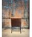 DS meubelen Eetkamerstoel Nicole XL zoals afgebeeld: met wiel & arm. In bekleding: Vintage brown