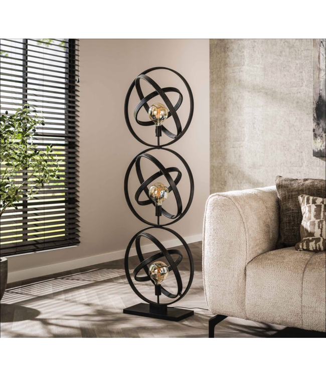 Rispens Vloerlamp 3L Galaxy/Artic zwart Zijl