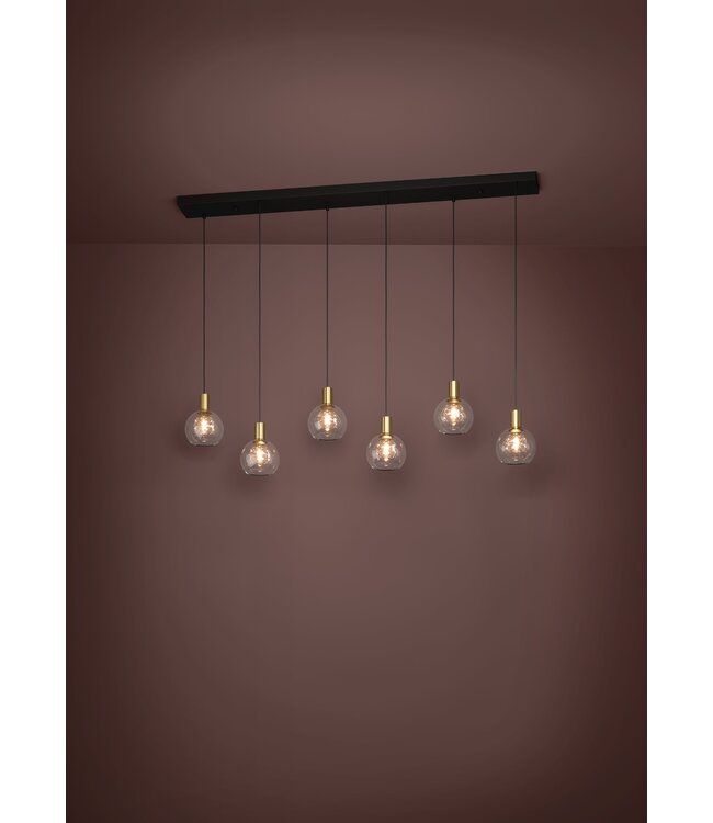 Stars Of Light Terque Zwart/Mat Goud/Glas Star